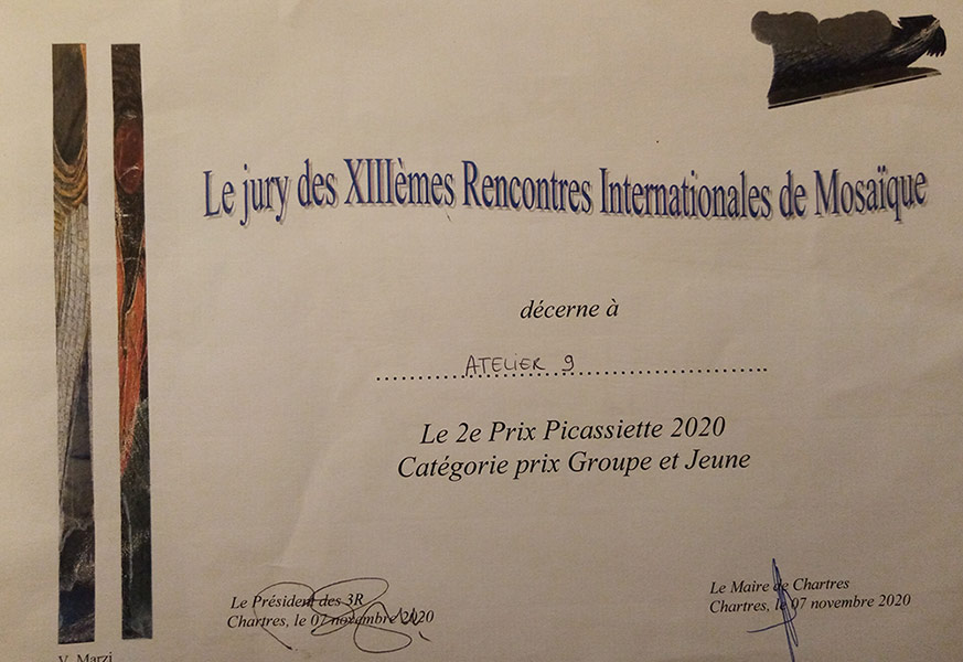diplome Ostreidae mosaique Delphine Legal