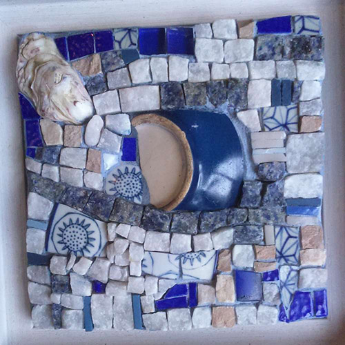 serie bleues mosaique création vente décoration