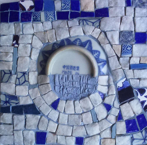 serie bleues mosaique création vente décoration