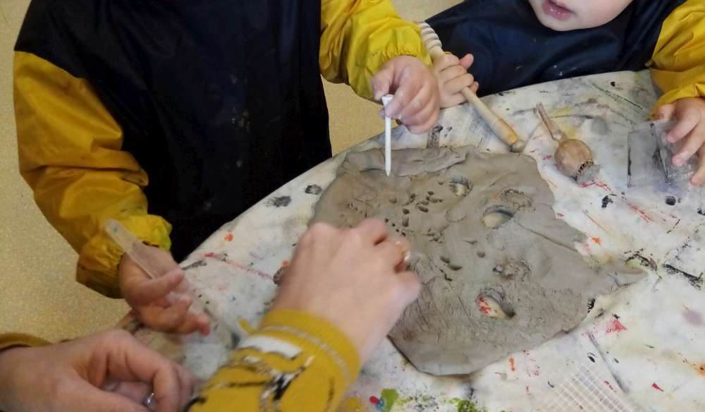 Atelier terre RAM enfants création